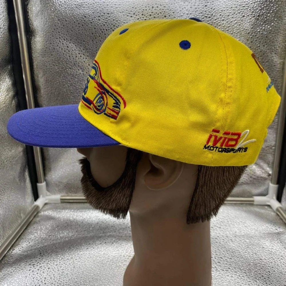 Vintage Chase Ken Schrader Nascar 36 Men OS Yellow MM Racing Team Snapback Hat